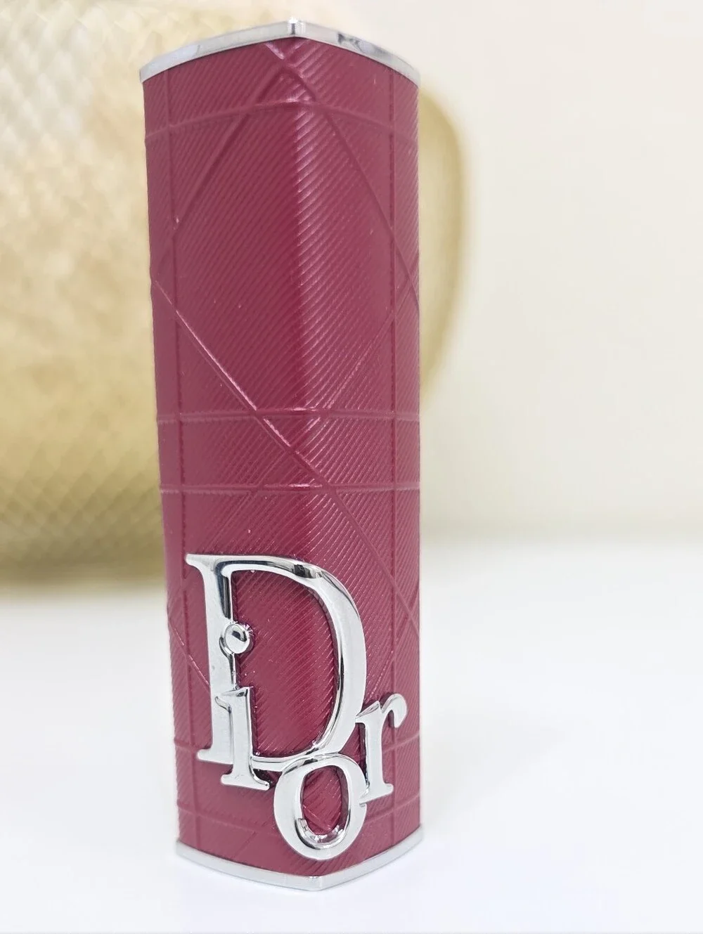 Dior Addict Refillable Lipstick Case Cannage Brick Pink